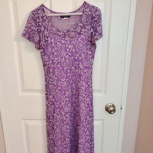 Vintage Maria Bonita Long Pastel Purple Dress - Size Small | Timeless Elegance